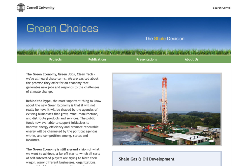 Cornell University<br ->Green Choices