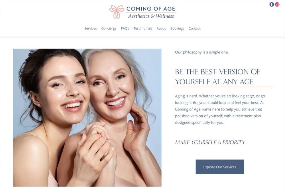 Coming of Age<br ->Aesthetics & Wellness